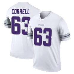 Men's Zeke Correll Minnesota Vikings No.63 Legend Alternate Jersey - White