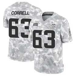 Men's Zeke Correll Minnesota Vikings No.63 Limited 2024 Salute to Service Jersey - Arctic Camo