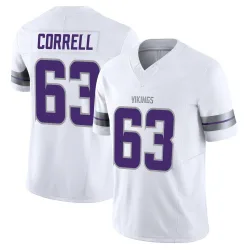 Men's Zeke Correll Minnesota Vikings No.63 Limited Alternate Vapor F.U.S.E. Jersey - White