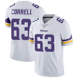 Men's Zeke Correll Minnesota Vikings No.63 Limited Vapor Untouchable Jersey - White