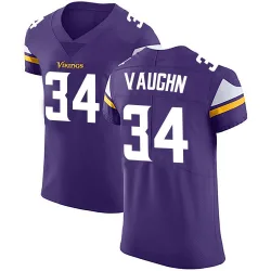 Men's Zemaiah Vaughn Minnesota Vikings No.34 Elite Team Color Vapor Untouchable Jersey - Purple
