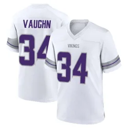 Men's Zemaiah Vaughn Minnesota Vikings No.34 Game Alternate Jersey - White