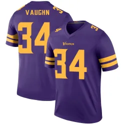 Men's Zemaiah Vaughn Minnesota Vikings No.34 Legend Color Rush Jersey - Purple