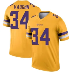 Men's Zemaiah Vaughn Minnesota Vikings No.34 Legend Inverted Jersey - Gold