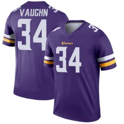 Men's Zemaiah Vaughn Minnesota Vikings No.34 Legend Jersey - Purple