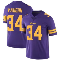Men's Zemaiah Vaughn Minnesota Vikings No.34 Limited Color Rush Jersey - Purple