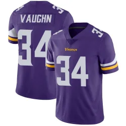 Men's Zemaiah Vaughn Minnesota Vikings No.34 Limited Team Color Vapor Untouchable Jersey - Purple