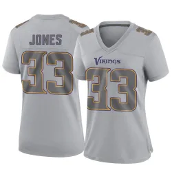 Women's Aaron Jones Minnesota Vikings No.33 Game Atmosphere Fashion Jersey - Gray