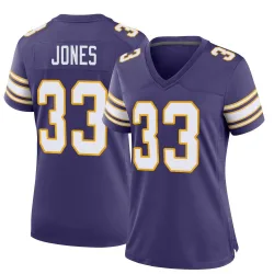 Women's Aaron Jones Minnesota Vikings No.33 Game Classic Jersey - Purple