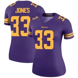 Women's Aaron Jones Minnesota Vikings No.33 Legend Color Rush Jersey - Purple