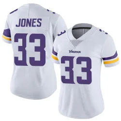Women's Aaron Jones Minnesota Vikings No.33 Limited Vapor Untouchable Jersey - White