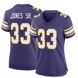 Women's Aaron Jones Sr. Minnesota Vikings No.33 Game Classic Jersey - Purple