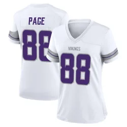 Women's Alan Page Minnesota Vikings No.88 Game Alternate Jersey - White