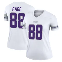 Women's Alan Page Minnesota Vikings No.88 Legend Alternate Jersey - White