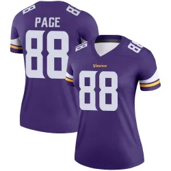 Women's Alan Page Minnesota Vikings No.88 Legend Jersey - Purple