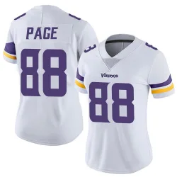 Women's Alan Page Minnesota Vikings No.88 Limited Vapor Untouchable Jersey - White
