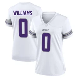 Women's Alex Williams Minnesota Vikings No.0 Game Alternate Jersey - White