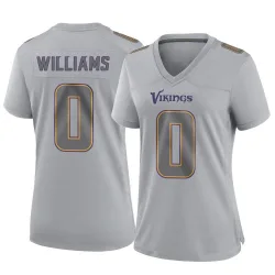 Women's Alex Williams Minnesota Vikings No.0 Game Atmosphere Fashion Jersey - Gray