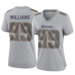 Women's Alex Williams Minnesota Vikings No.99 Game Atmosphere Fashion Jersey - Gray