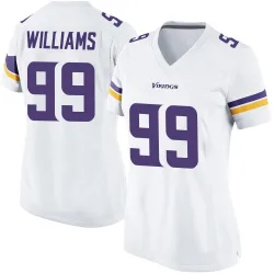 Women's Alex Williams Minnesota Vikings No.99 Game Jersey - White