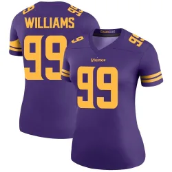 Women's Alex Williams Minnesota Vikings No.99 Legend Color Rush Jersey - Purple