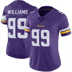 Women's Alex Williams Minnesota Vikings No.99 Limited Team Color Vapor Untouchable Jersey - Purple