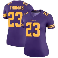 Women's Ambry Thomas Minnesota Vikings No.23 Legend Color Rush Jersey - Purple