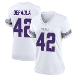 Women's Andrew DePaola Minnesota Vikings No.42 Game Alternate Jersey - White