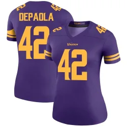 Women's Andrew DePaola Minnesota Vikings No.42 Legend Color Rush Jersey - Purple