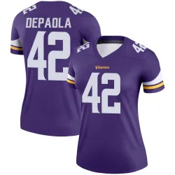 Women's Andrew DePaola Minnesota Vikings No.42 Legend Jersey - Purple