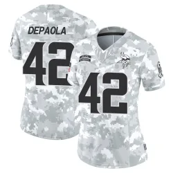 Women's Andrew DePaola Minnesota Vikings No.42 Limited 2024 Salute to Service Jersey - Arctic Camo