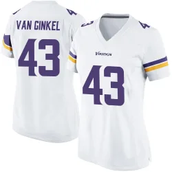 Women's Andrew Van Ginkel Minnesota Vikings No.43 Game Jersey - White
