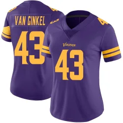 Women's Andrew Van Ginkel Minnesota Vikings No.43 Limited Color Rush Jersey - Purple