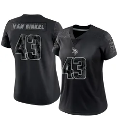 Women's Andrew Van Ginkel Minnesota Vikings No.43 Limited Reflective Jersey - Black