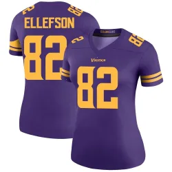 Women's Ben Ellefson Minnesota Vikings No.82 Legend Color Rush Jersey - Purple