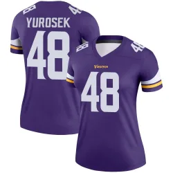 Women's Ben Yurosek Minnesota Vikings No.48 Legend Jersey - Purple