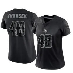 Women's Ben Yurosek Minnesota Vikings No.48 Limited Reflective Jersey - Black