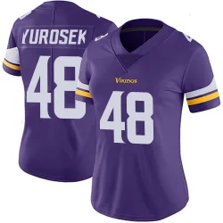 Women's Ben Yurosek Minnesota Vikings No.48 Limited Team Color Vapor Untouchable Jersey - Purple
