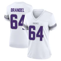 Women's Blake Brandel Minnesota Vikings No.64 Game Alternate Jersey - White