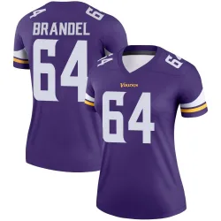 Women's Blake Brandel Minnesota Vikings No.64 Legend Jersey - Purple