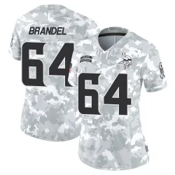 Women's Blake Brandel Minnesota Vikings No.64 Limited 2024 Salute to Service Jersey - Arctic Camo