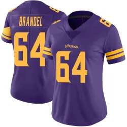Women's Blake Brandel Minnesota Vikings No.64 Limited Color Rush Jersey - Purple
