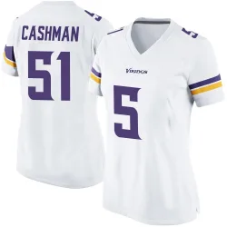 Women's Blake Cashman Minnesota Vikings No.51 Game Jersey - White