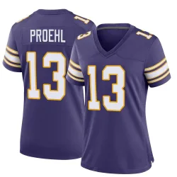 Women's Blake Proehl Minnesota Vikings No.13 Game Classic Jersey - Purple