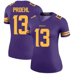 Women's Blake Proehl Minnesota Vikings No.13 Legend Color Rush Jersey - Purple