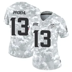 Women's Blake Proehl Minnesota Vikings No.13 Limited 2024 Salute to Service Jersey - Arctic Camo