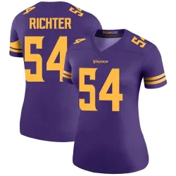 Women's Bo Richter Minnesota Vikings No.54 Legend Color Rush Jersey - Purple