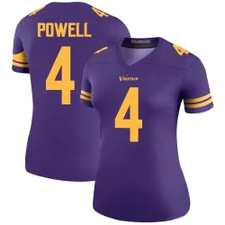 Women's Brandon Powell Minnesota Vikings No.4 Legend Color Rush Jersey - Purple
