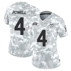 Women's Brandon Powell Minnesota Vikings No.4 Limited 2024 Salute to Service Jersey - Arctic Camo