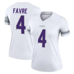 Women's Brett Favre Minnesota Vikings No.4 Legend Alternate Jersey - White